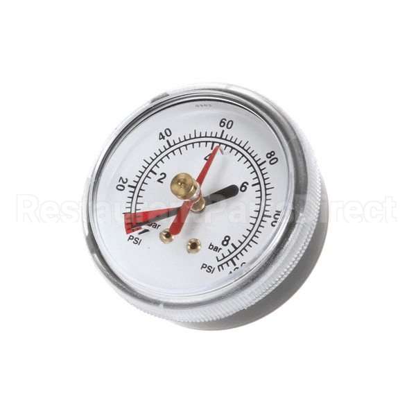 EV306818 Compatible Everpure Back Mnt Brass Gauge 0-125 Psi
