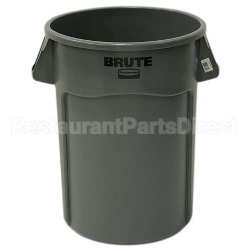 FG264360GRAY Compatible Rubbermaid 44Gal Rnd Brute Trashcan No Lid Included