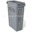 FG354000GRAY Compatible Rubbermaid Vented Trash Can 23 Gal Gray