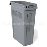 FG354000GRAY Compatible Rubbermaid Vented Trash Can 23 Gal Gray