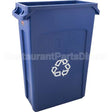 FG354007BLUE Compatible Rubbermaid Slim Jim Recycling Can 23 Gal Blue With Handles
