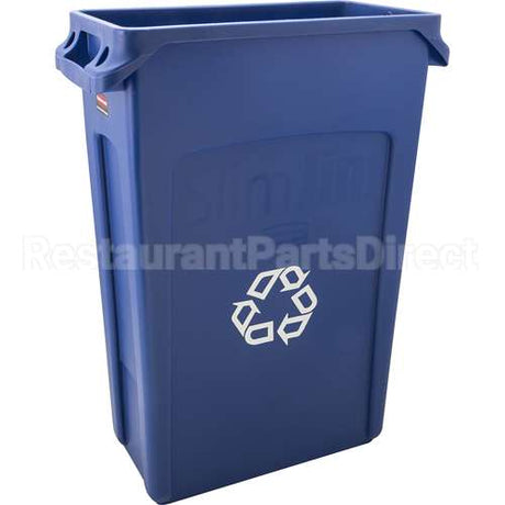 FG354007BLUE Compatible Rubbermaid Slim Jim Recycling Can 23 Gal Blue With Handles