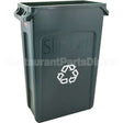 FG354007GRN Compatible Rubbermaid Slim Jim Recycling Can 23 Gal Green W Handles