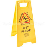 FG611277YEL Compatible Rubbermaid Sign, Floor, Caution, A-Frame