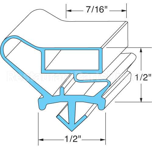 GA-214-B Compatible Cornelius Door Gasket - 27-1/4" X 56-1/16"