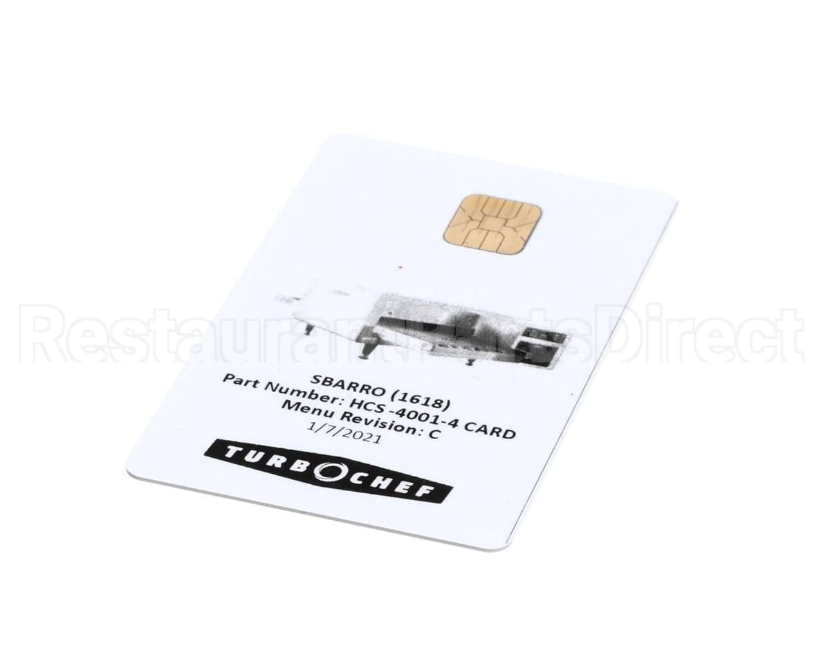 HCS-4001-4 Turbochef Menu, Hhc 1618, Sbarro