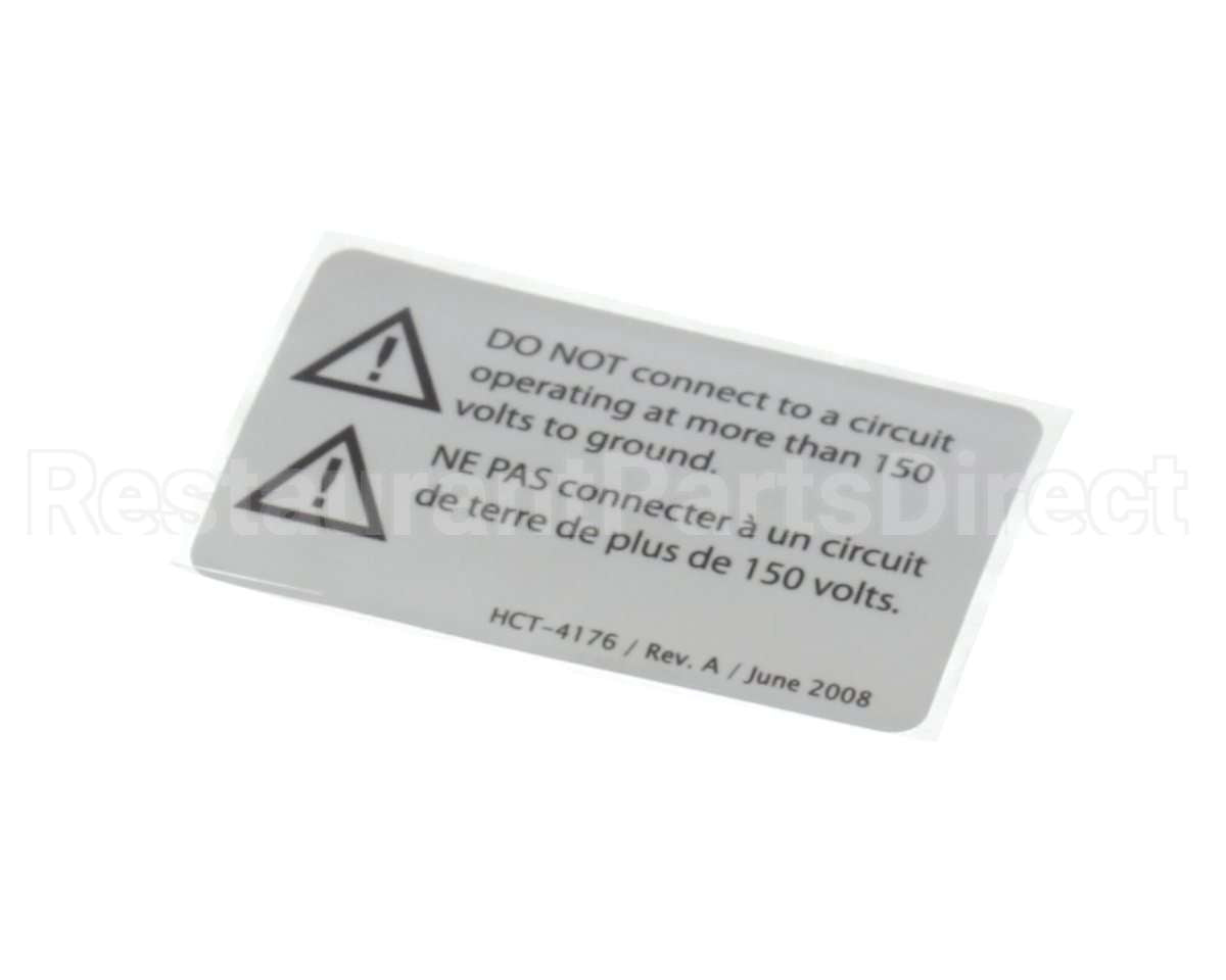 HCT-4176 Turbochef Label, Hhc 2020, Do Not Connect To Circu