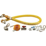 HG4D48SK Compatible TS Brass Kit, Gas Hose, 3/4" X 48", T&S