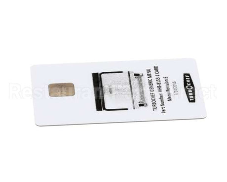 HHB-8153-1 CARD Turbochef Menu Card,Prgrmd,Hhb,Gen Mkt,Dual Temp