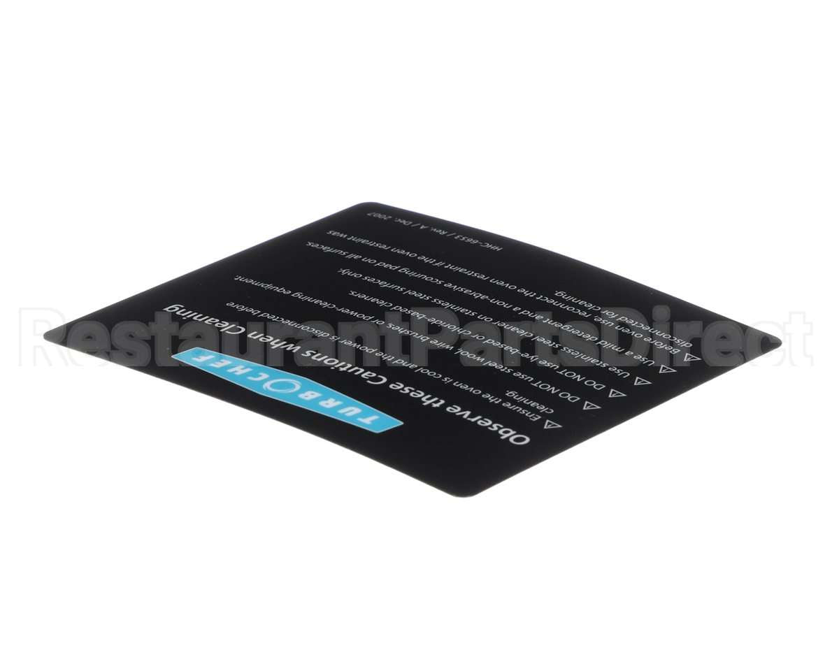 HHC-6653 Turbochef Label, Hhc, Cleaning And Servicing