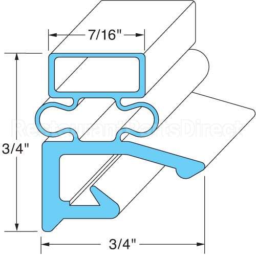 HOB280984-5 Compatible Hobart Door Gasket 24 1/2" X 25 1/2"