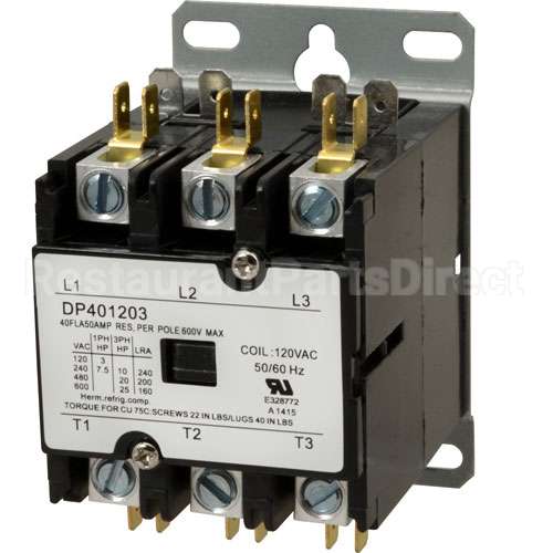 HT2.01.015 Compatible Hatco Contactor (3 Pole, 40Amp, 120V)
