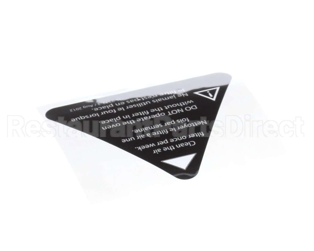 I5-9372-3 Turbochef Label, Filter Warning, Eng-Fre