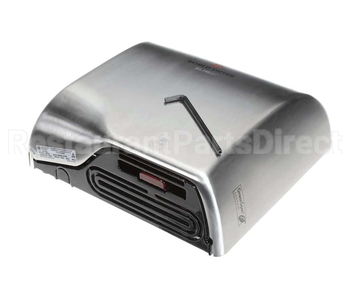 L-973A World Dryer Slimdri,120/208/240V,S/S,Brush