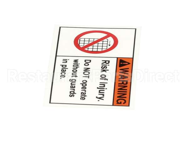 L316 Edlund Label, Warning, 1.25 X 2.5 (Vm