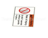 L316 Edlund Label, Warning, 1.25 X 2.5 (Vm