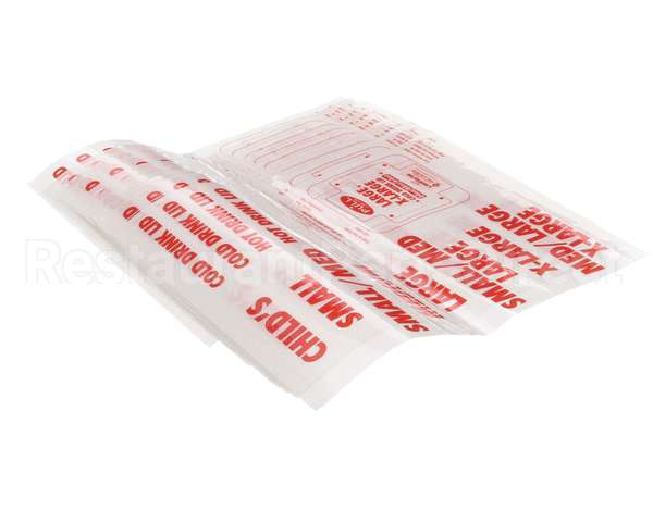 LBL900 Vollrath 10 Ea Lidsaver Size Labels