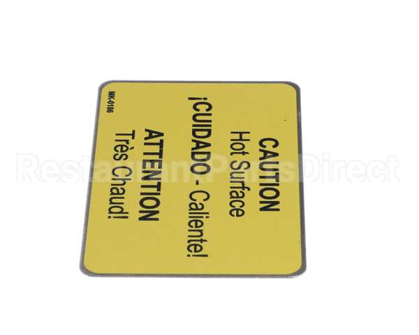 MK-0186 Belshaw Caution Hot Surface Label