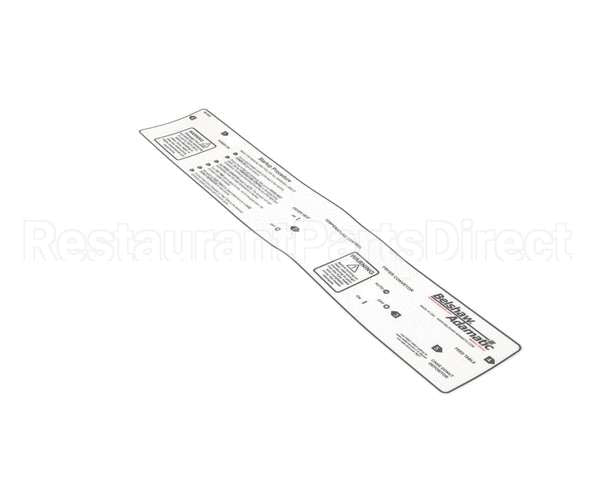 MK-9002 Belshaw Label; Startup Procedure Label For Mk Un