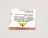 N0153 Bki Decal, Fkm Warning Acme Screw