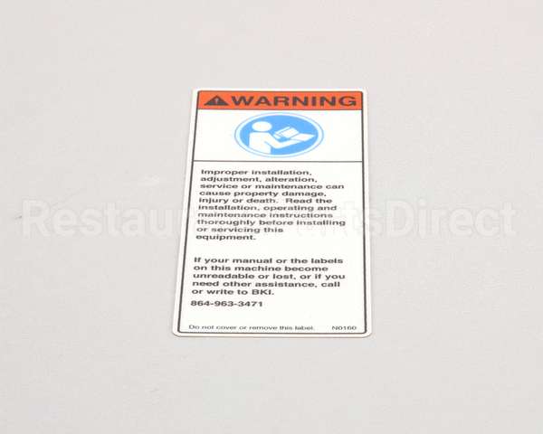 N0160 Bki Decal, Before Using This Machi