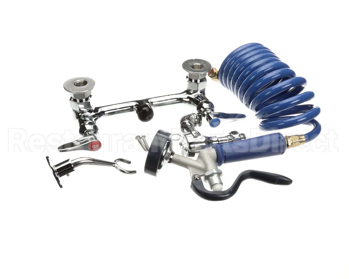 PG-8WREV T&S Brass Pet Grooming Faucet Wall 8 Centers Alu