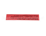 PP10426 Pitco Label,Gas Notice Cvrsn Lp