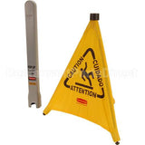 RBMDFG9S0000YEL Compatible Rubbermaid Yl Pop Up Wet Floor Sign