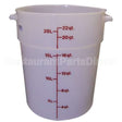 RFS22-148 Compatible Cambro Container Rnd 22Qt -148 Poly/White