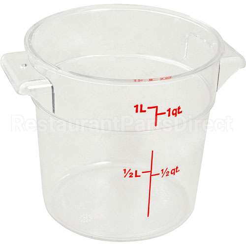 RFSCW1135 Compatible Cambro Container, 1Qt, 6-1/2" Diam, Clr Plstc