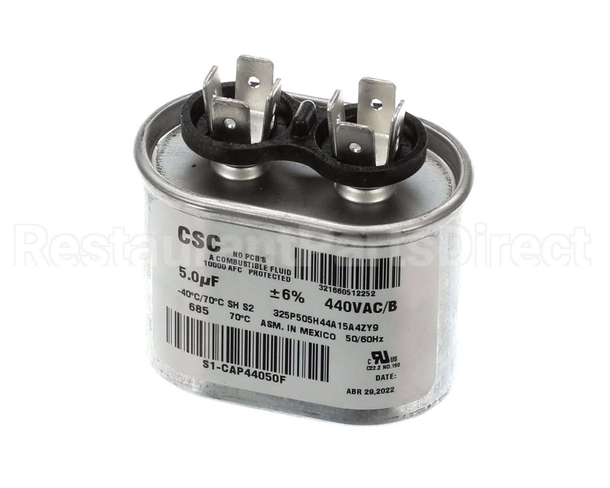 S1-CAP44050F York Capacitor,Run Single,5Mfd,440V,Flat