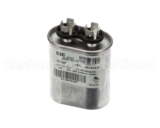S1-CAP44100F York Capacitor,Run Single,10Mfd,440V,Flat
