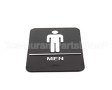 S69B-6BK Update International Braille Plastic Sign 6X9 - Men