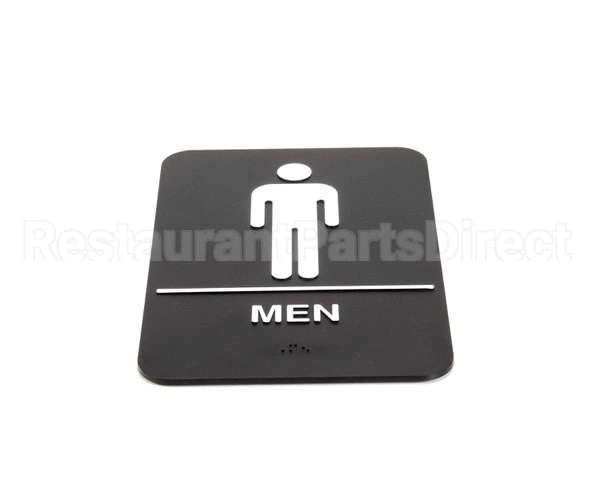 S69B-6BK Update International Braille Plastic Sign 6X9 - Men
