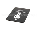 S69B-6BK Update International Braille Plastic Sign 6X9 - Men