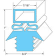 SER-27564-00 Compatible Traulsen Door Gasket 21-5/8" X 59-5/8"