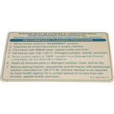 SS10035 Compatible Saniserv Saniserve Cleaning Decal