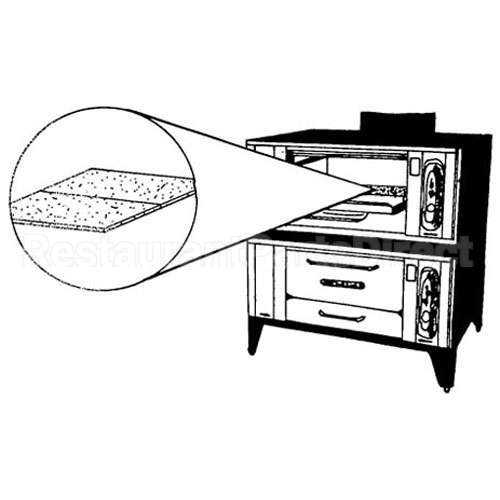 T1116Y Compatible Bakers Pride Baking Deck 1" X 25 -1/4" X 29-3/4"