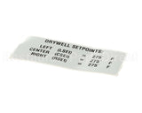 TBP00149 Delfield Label,Drywell Setpoints