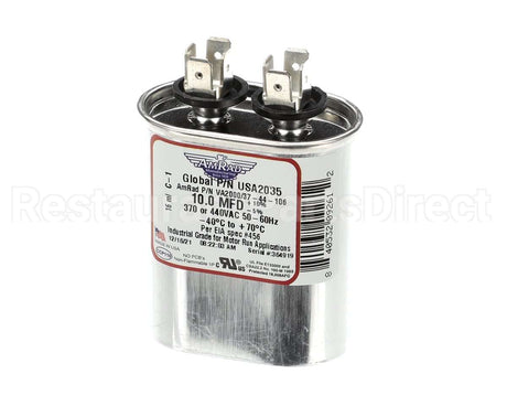 USA2035 Trane Capacitor; 10Mfd 370/440V Oval Usa Made
