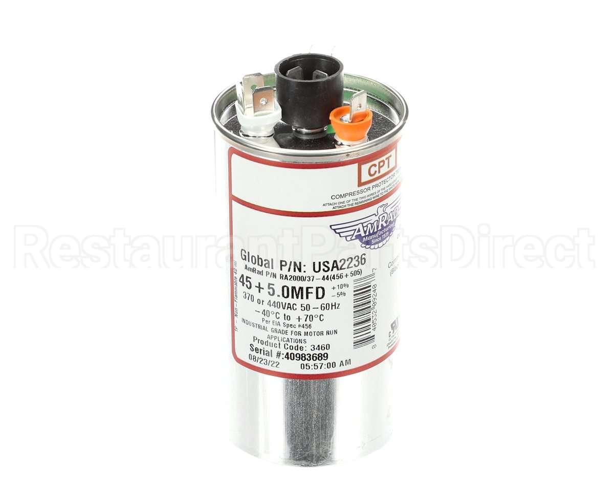 USA2236 Trane Capacitor; 45/5Mfd 370/440V Rnd Usa Made