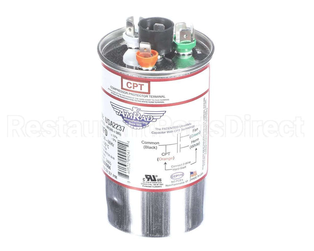 USA2237 Trane Capacitor; 50/5Mfd 370/440V Rnd Usa Made