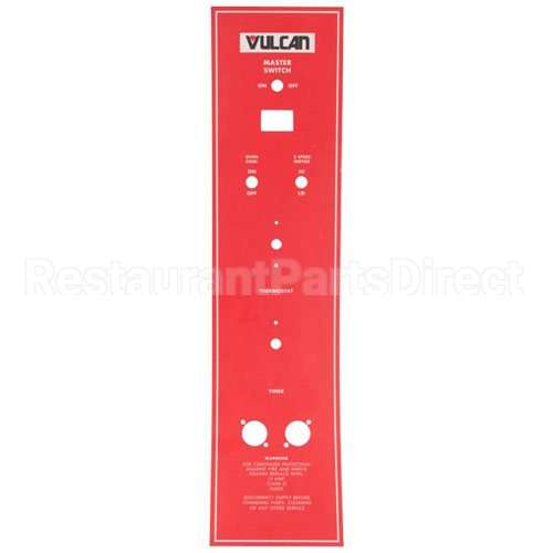 VH360881-1 Compatible Vulcan Panel Overlay