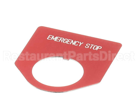 VTS7180 Biro Legend Plate, Emergency Stop, Red