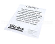 W0600073 Grindmaster Cecilware Sheet, Caution Rubber Mat