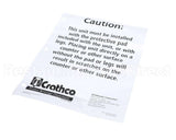 W0600073 Grindmaster Cecilware Sheet, Caution Rubber Mat