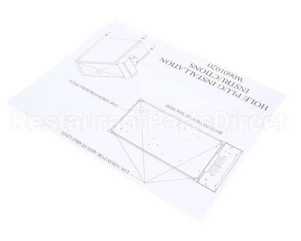 W0601020 Grindmaster Cecilware Installation Sheet,Hole Plug