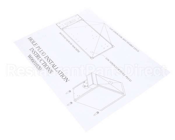 W0601020 Grindmaster Cecilware Installation Sheet,Hole Plug