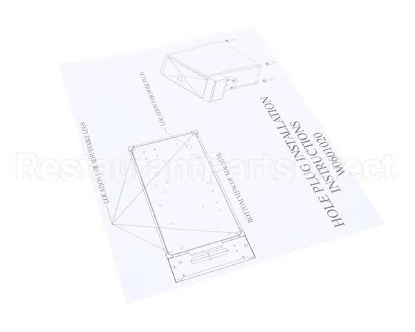 W0601020 Grindmaster Cecilware Installation Sheet,Hole Plug