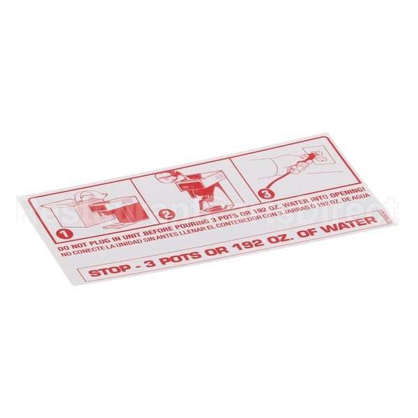 WC-38209 Compatible Curtis Label, Stop Do Not Plug In Caf